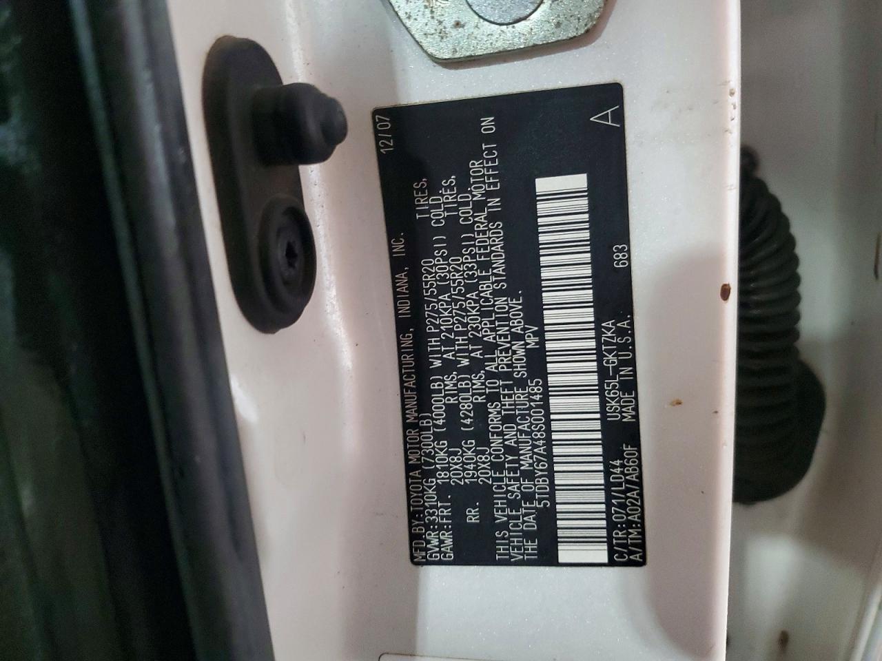 2008 TOYOTA SEQUOIA PLATINUM photo 13