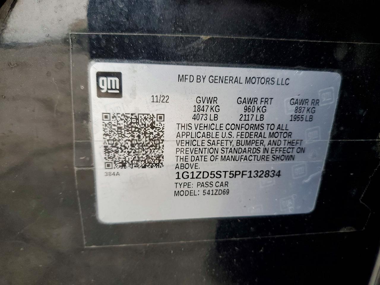 2023 CHEVROLET MALIBU LT photo 12