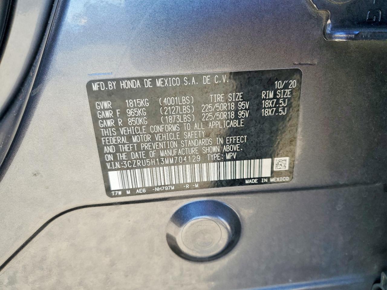 2021 HONDA HR-V SPORT photo 14