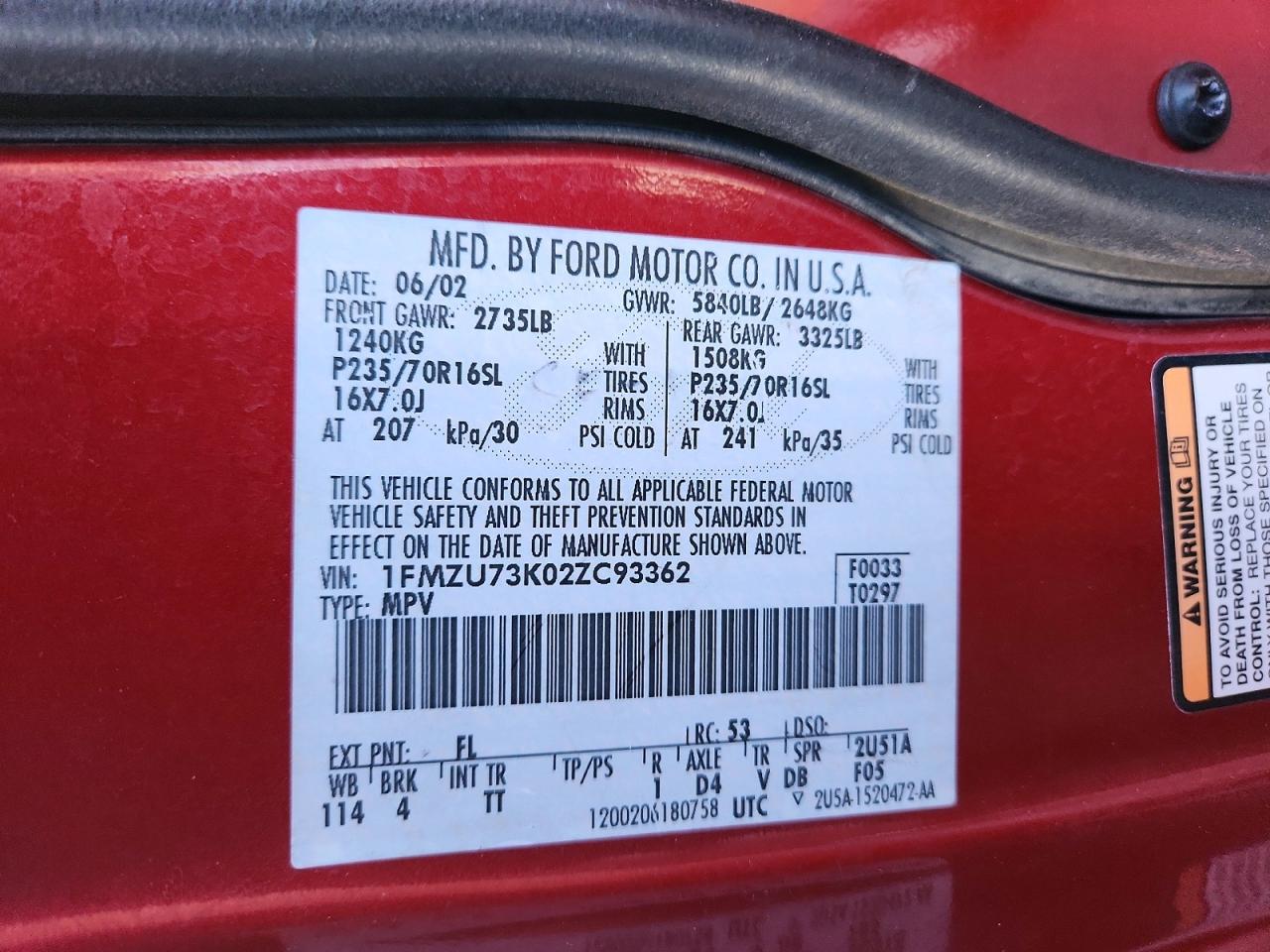 2002 FORD EXPLORER XLT photo 13