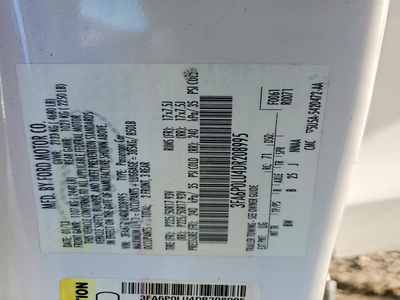 2013 FORD FUSION SE HYBRID photo 13