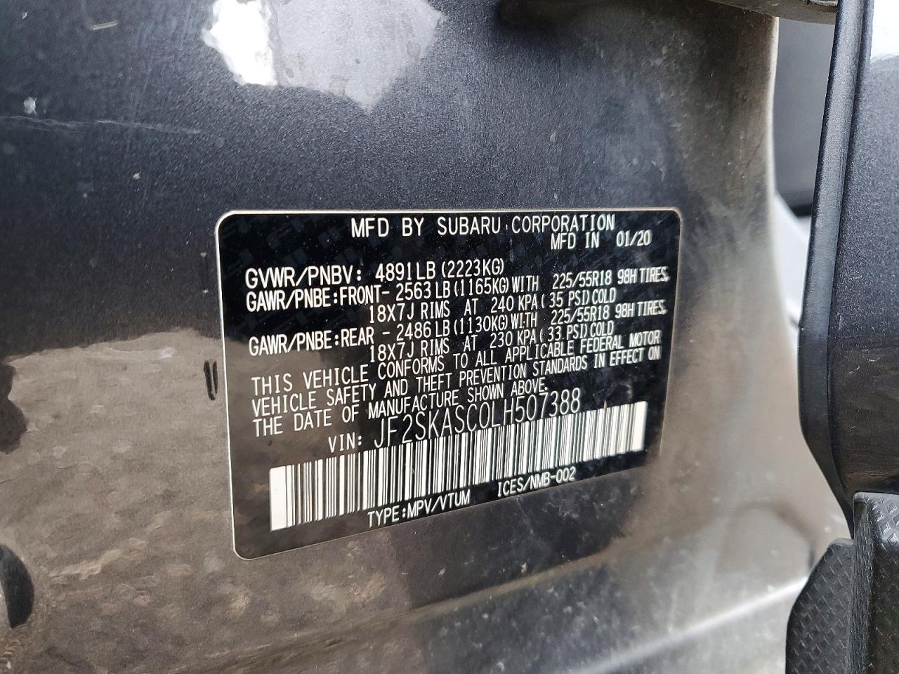 2020 SUBARU FORESTER LIMITED photo 13