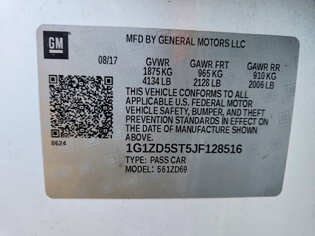 2018 CHEVROLET MALIBU LT photo 12