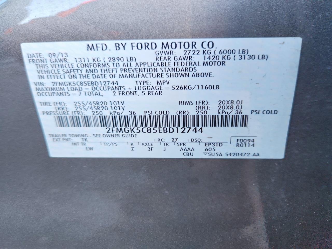 2014 FORD FLEX SEL photo 13