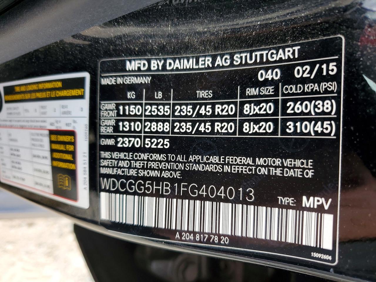 2015 MERCEDES-BENZ GLK 350 photo 14