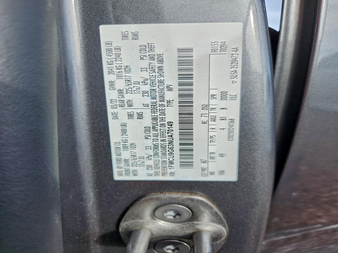 2022 FORD ESCAPE SE photo 13