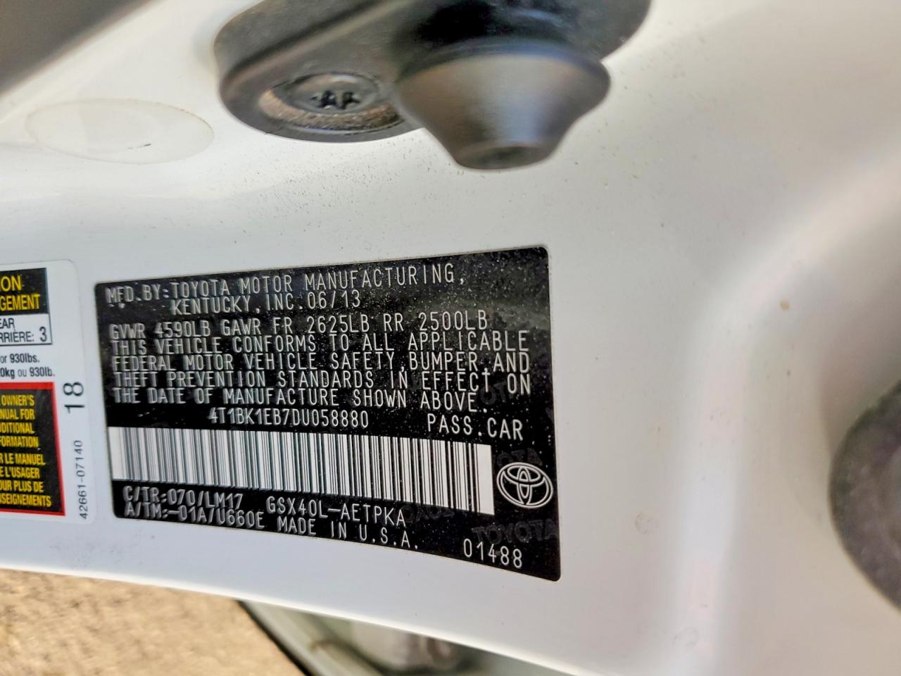 2013 TOYOTA AVALON BASE photo 13