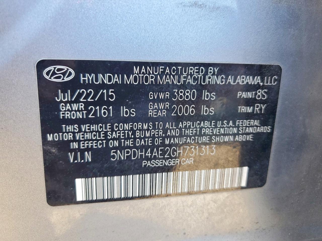 2016 HYUNDAI ELANTRA SE photo 12