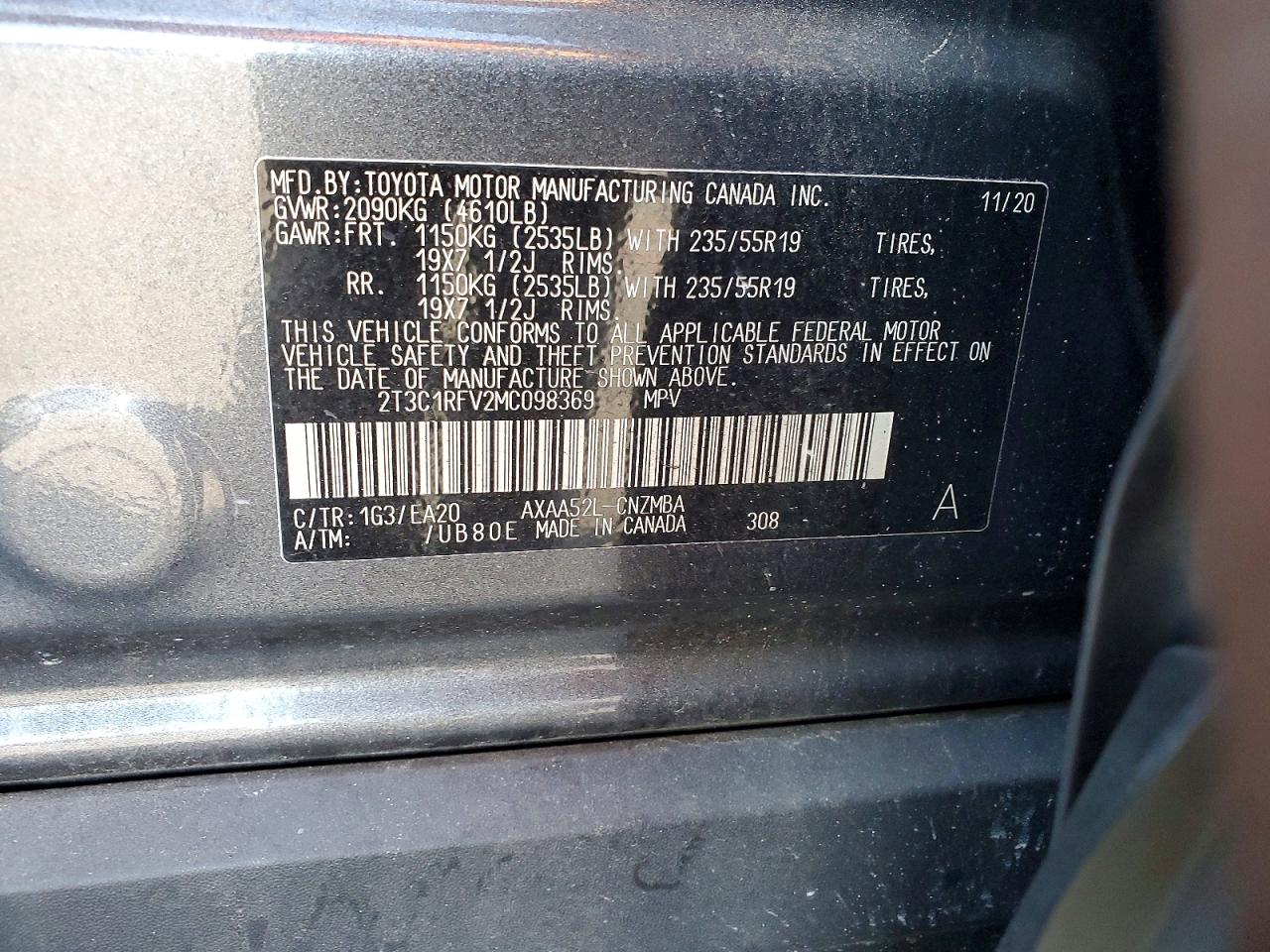 2021 TOYOTA RAV4 XLE PREMIUM photo 13