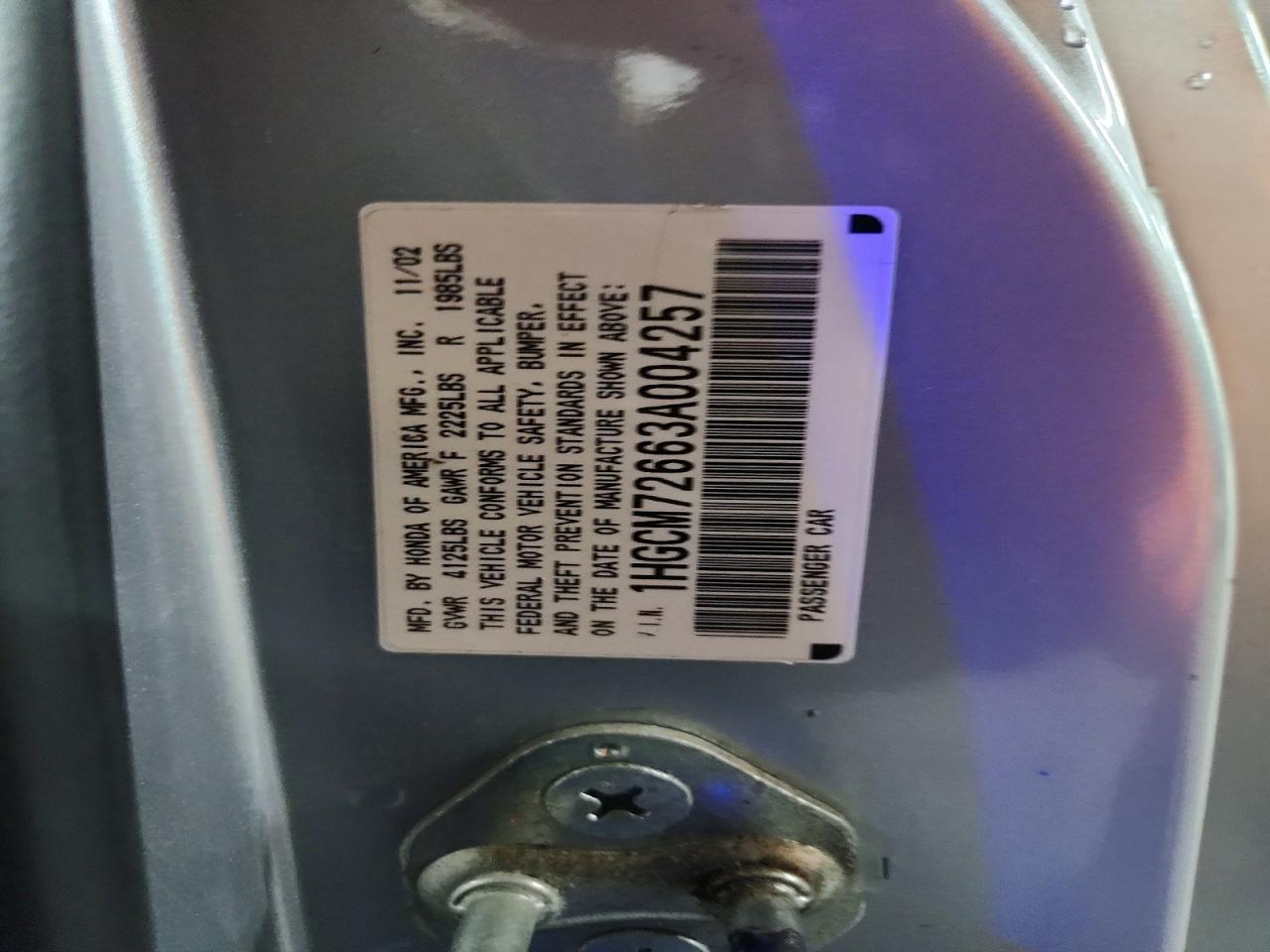 2003 HONDA ACCORD EX photo 12