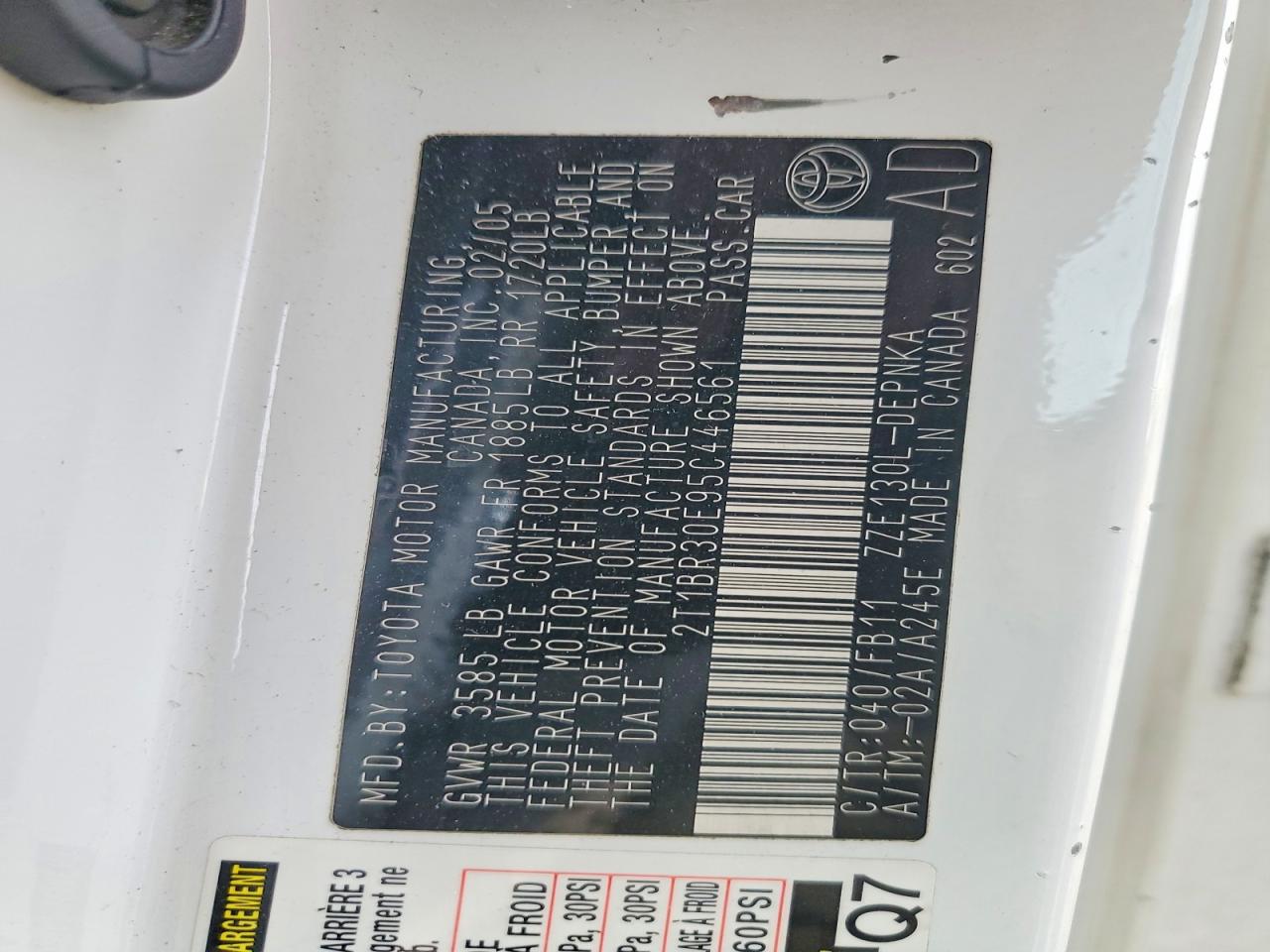 2005 TOYOTA COROLLA CE photo 12
