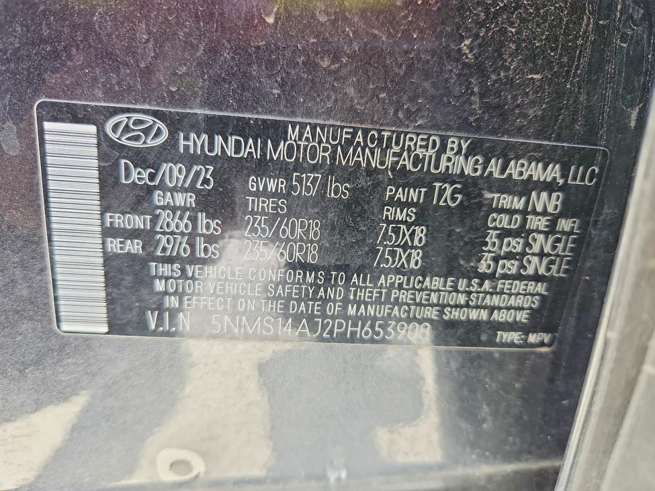 2023 HYUNDAI SANTA FE SE photo 14