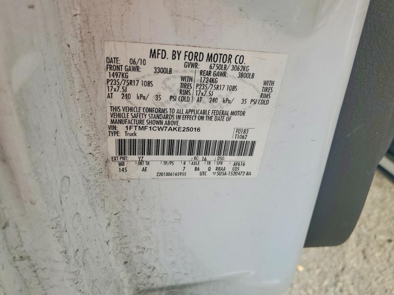 2010 FORD F150 photo 12