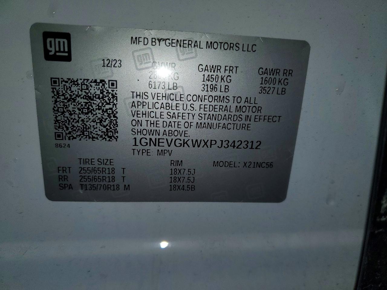2023 CHEVROLET TRAVERSE LT photo 13