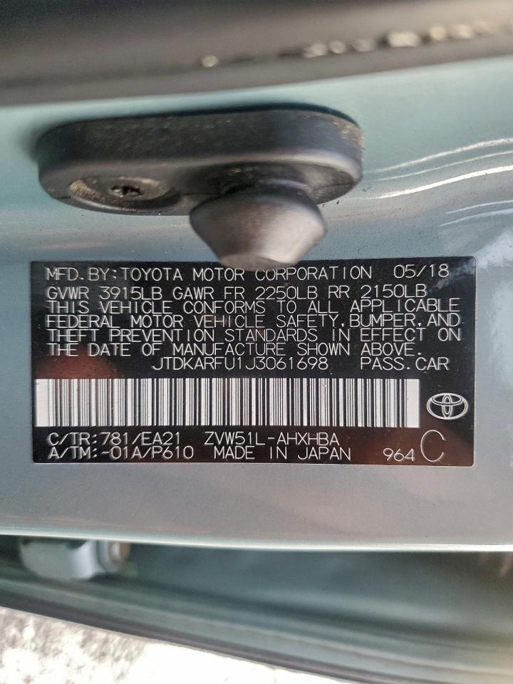 2018 TOYOTA PRIUS photo 12