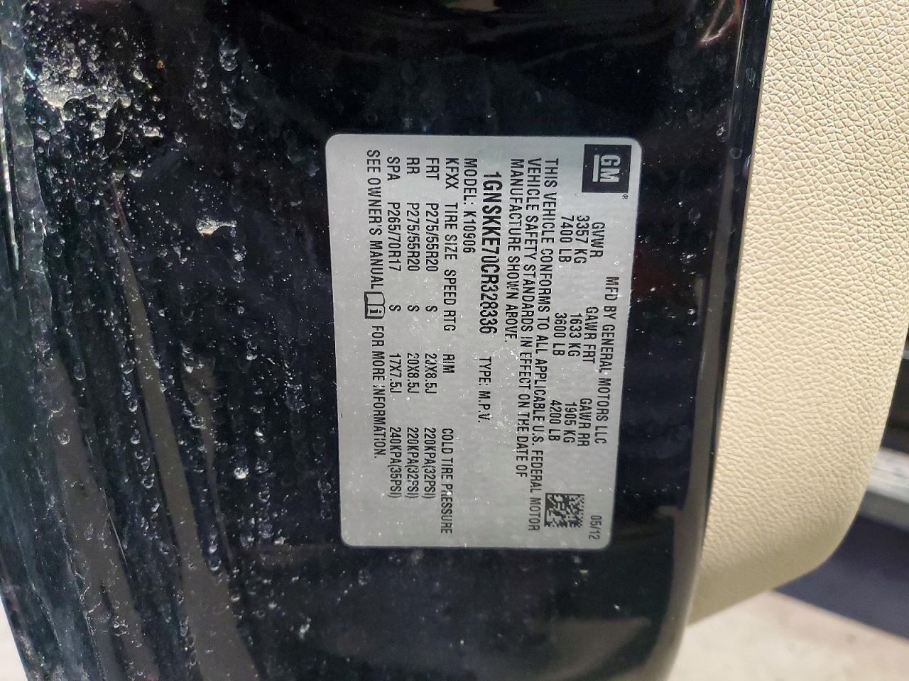 2012 CHEVROLET SUBURBAN K1500 LTZ photo 13