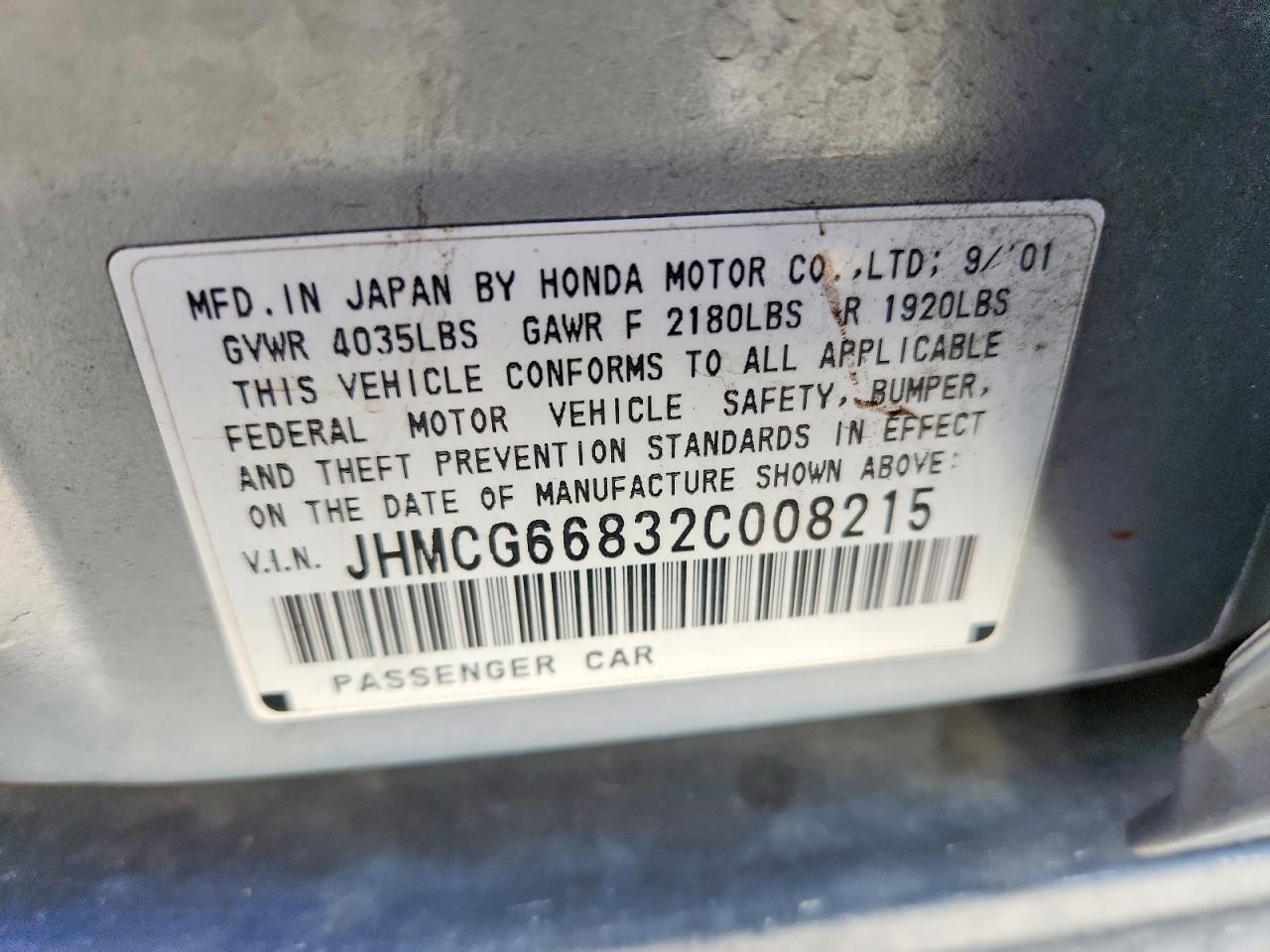 2002 HONDA ACCORD EX photo 25
