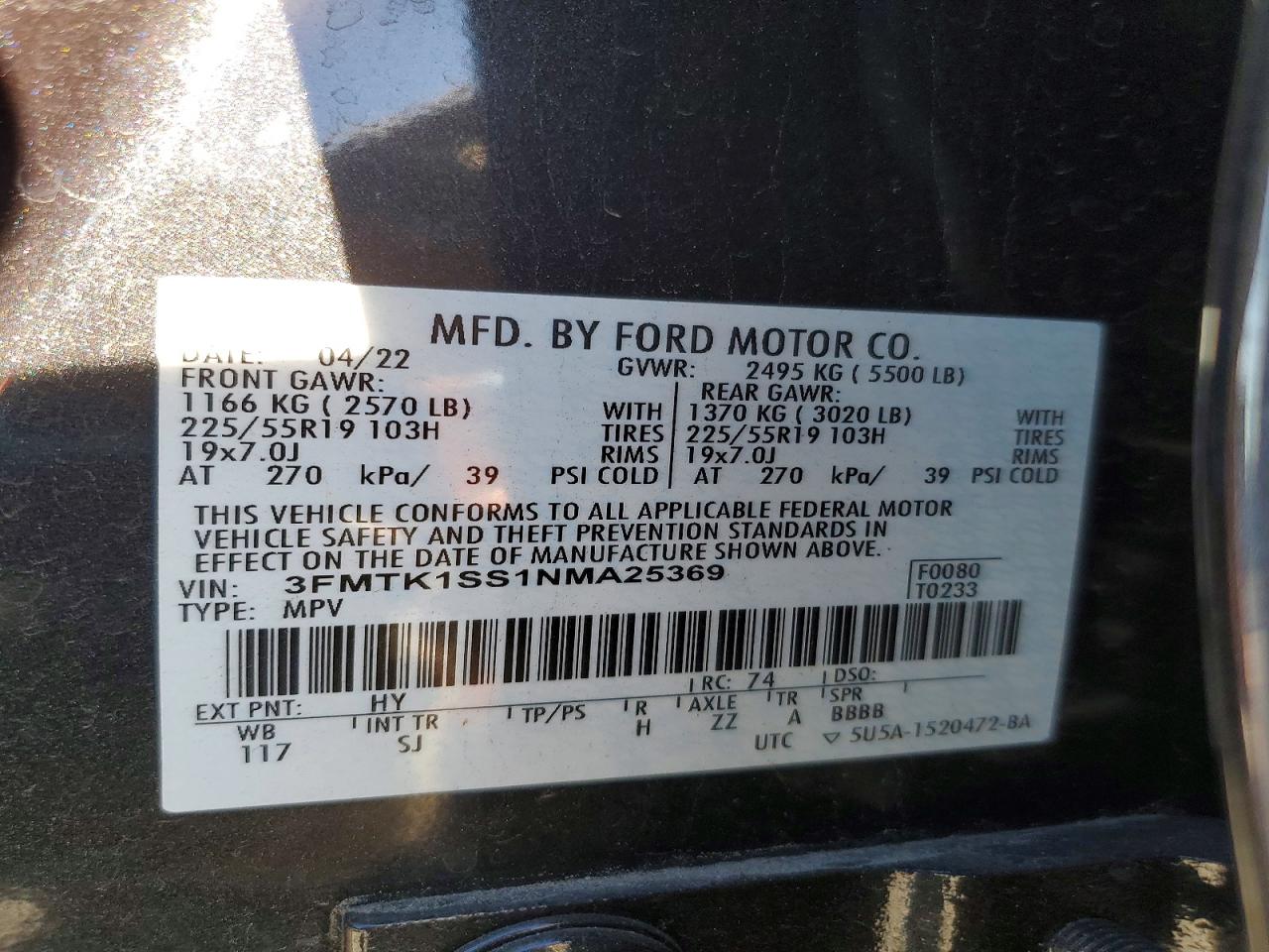 2022 FORD MUSTANG MACH-E SELECT photo 14