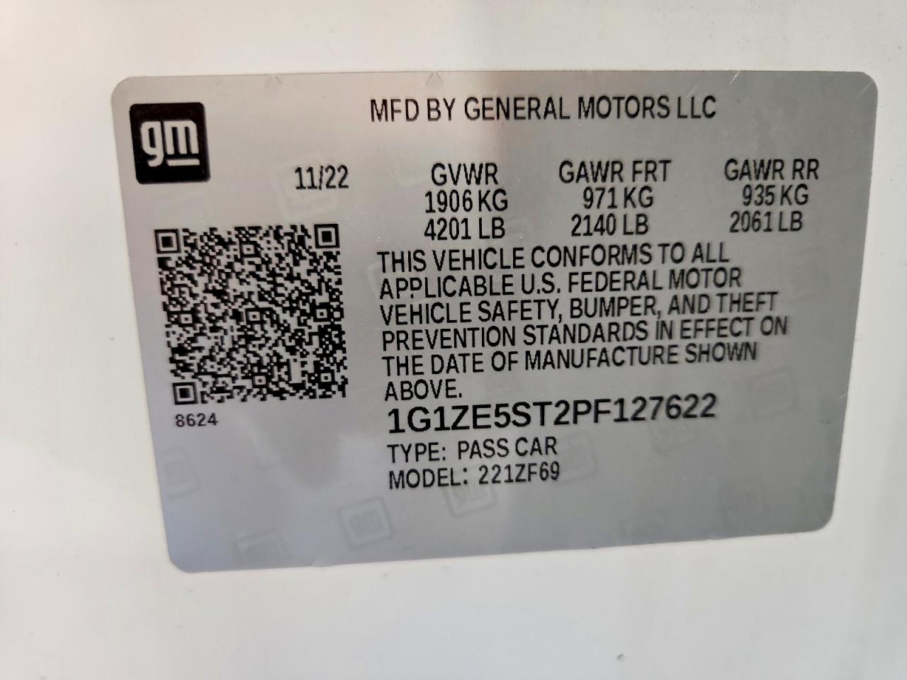 2023 CHEVROLET MALIBU PREMIER photo 12