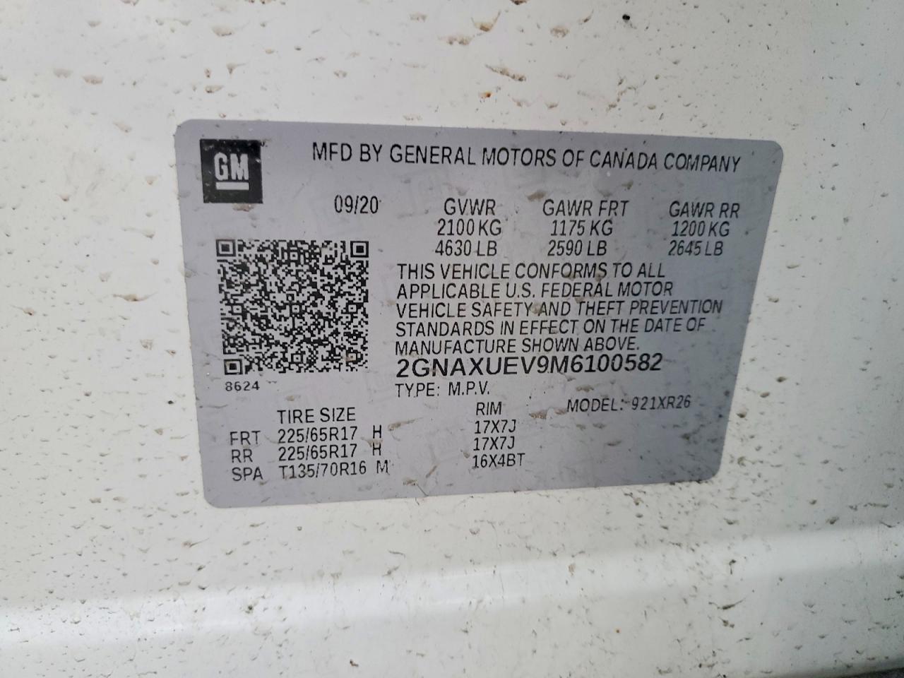 2021 CHEVROLET EQUINOX LT photo 13