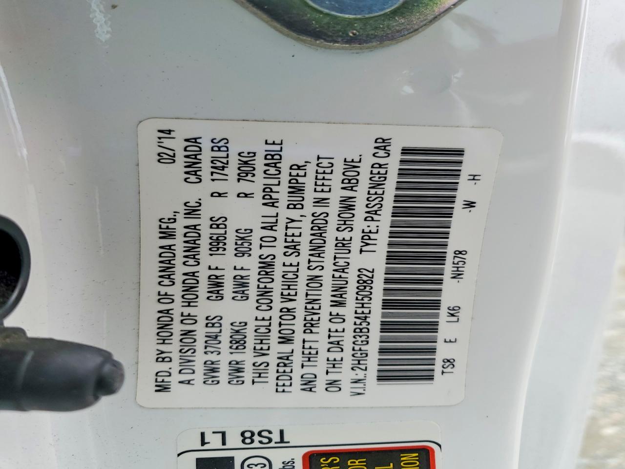 2014 HONDA CIVIC LX photo 33