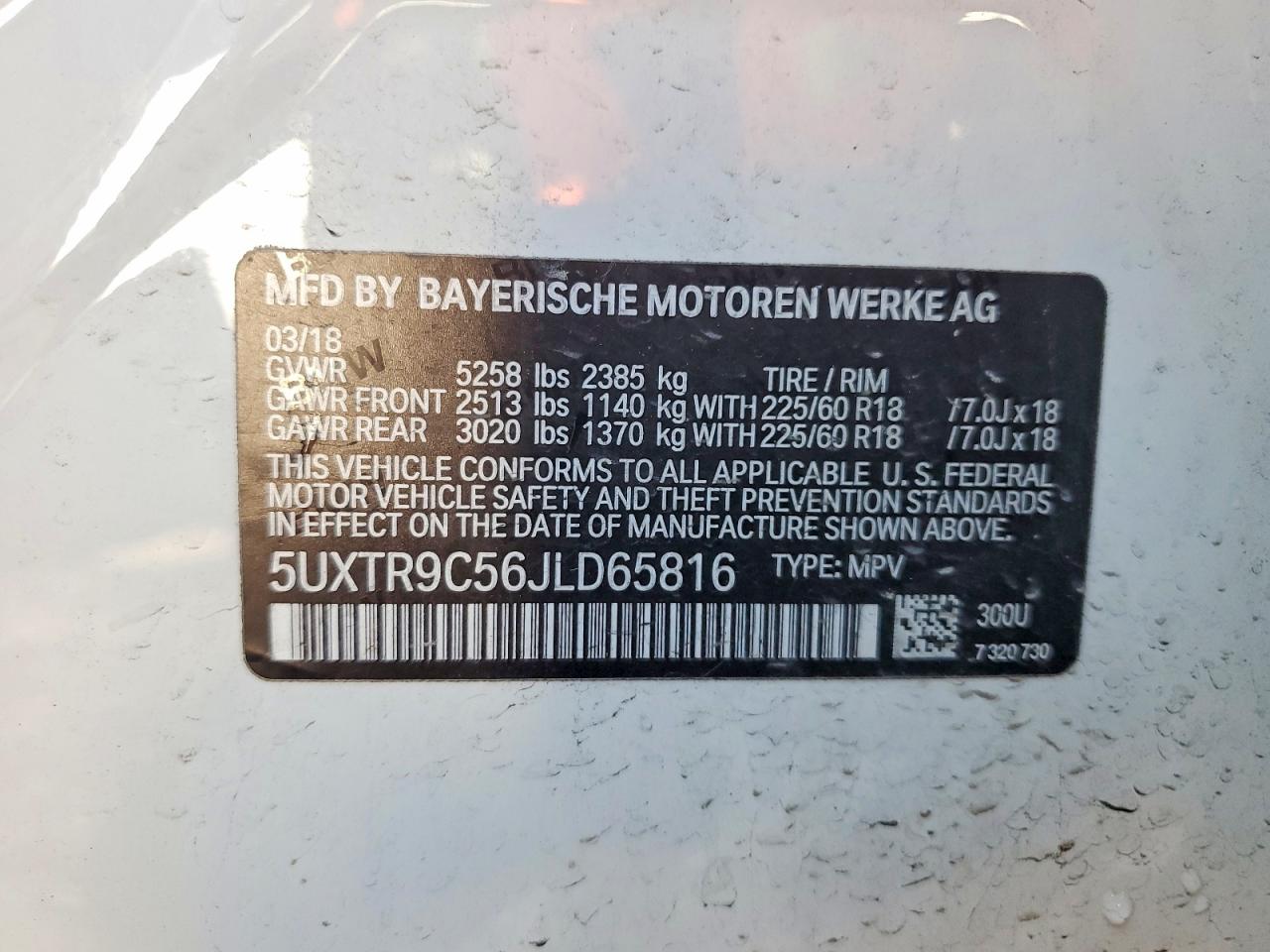 2018 BMW X3 XDRIVE30I photo 14