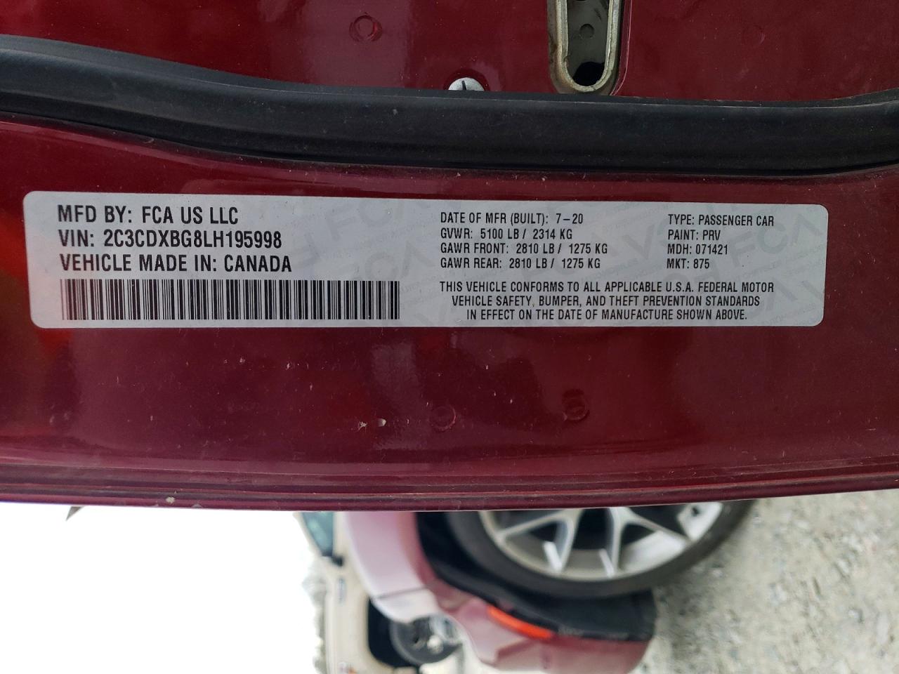 2020 DODGE CHARGER SXT photo 12