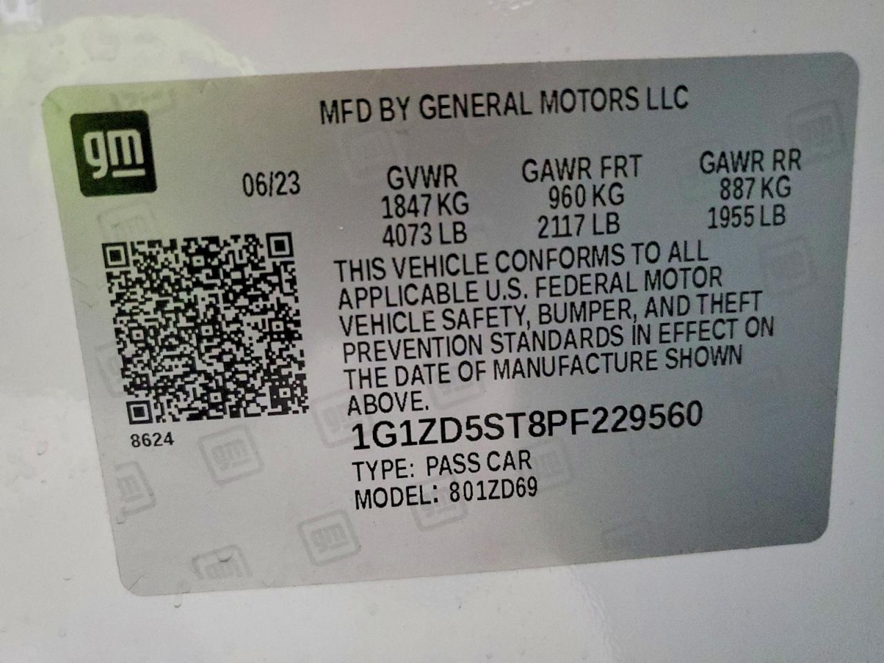 2023 CHEVROLET MALIBU LT photo 12