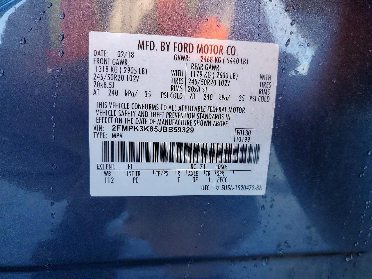2018 FORD EDGE TITANIUM photo 13