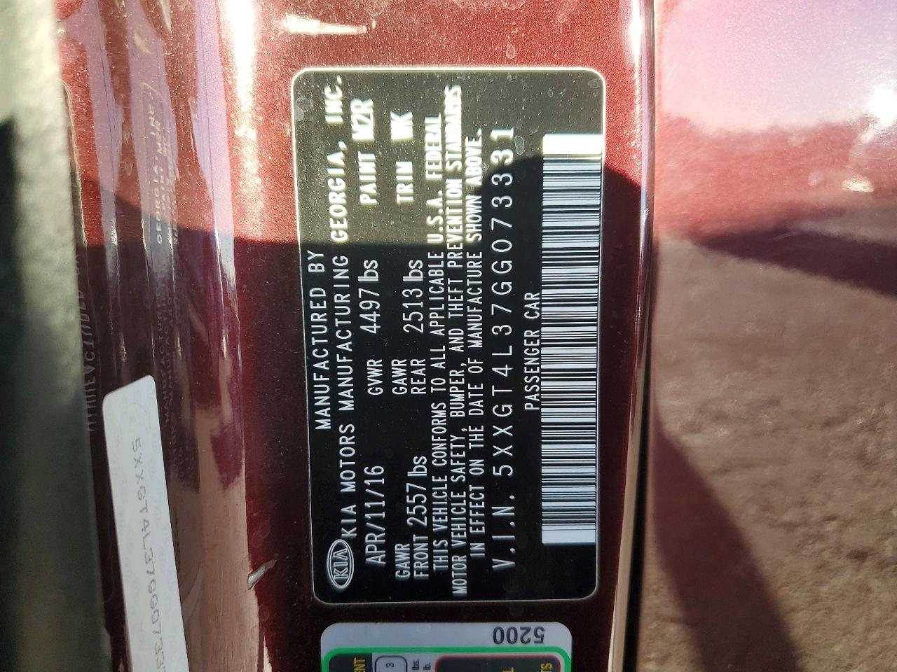 2016 KIA OPTIMA LX photo 12