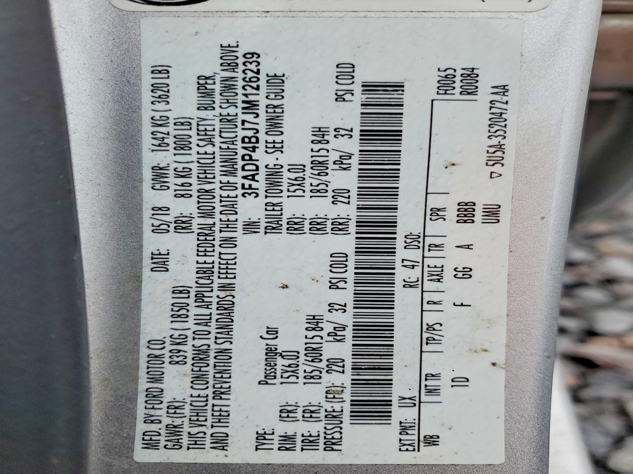 2018 FORD FIESTA SE photo 23
