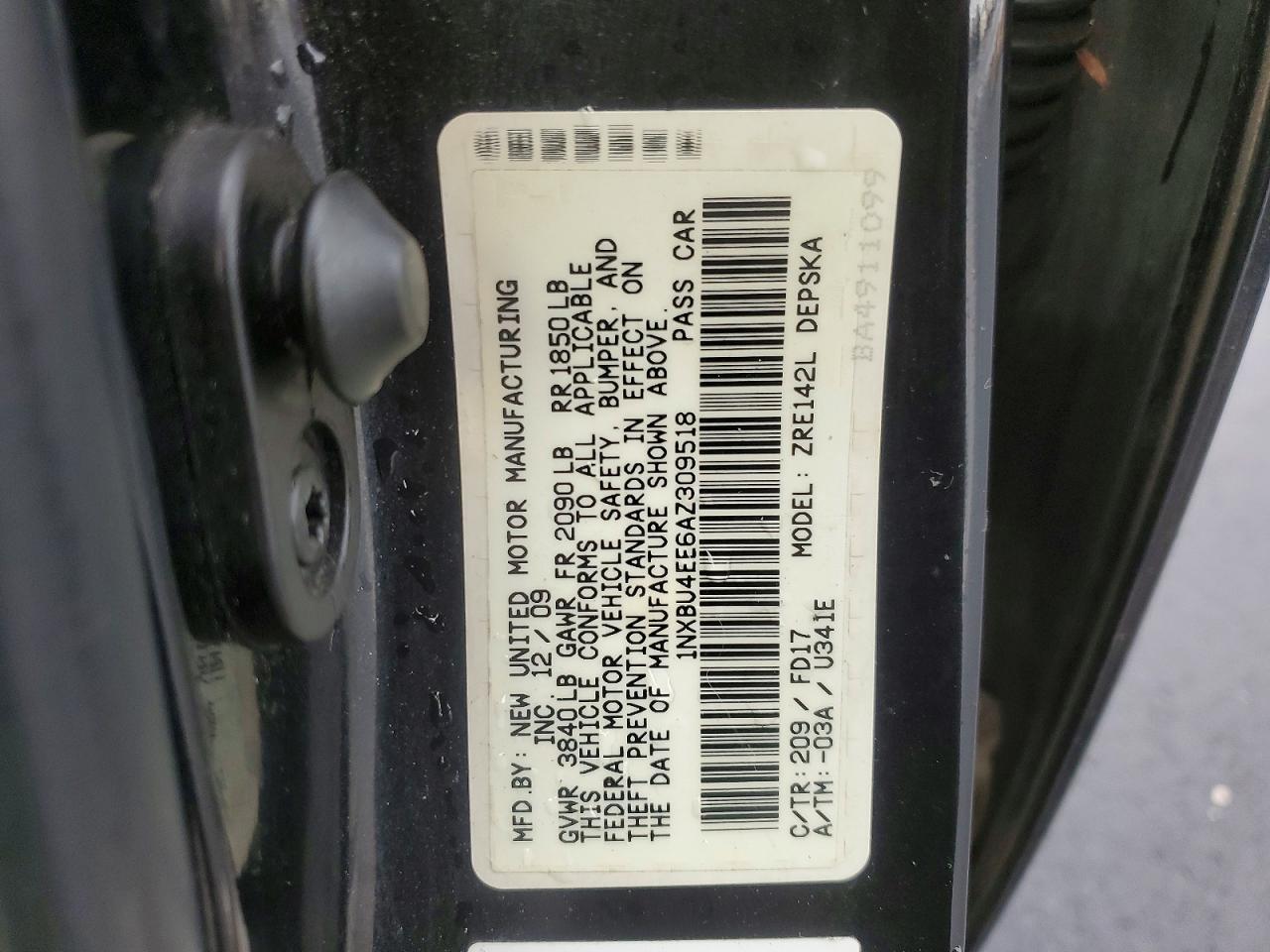 2010 TOYOTA COROLLA BASE photo 12