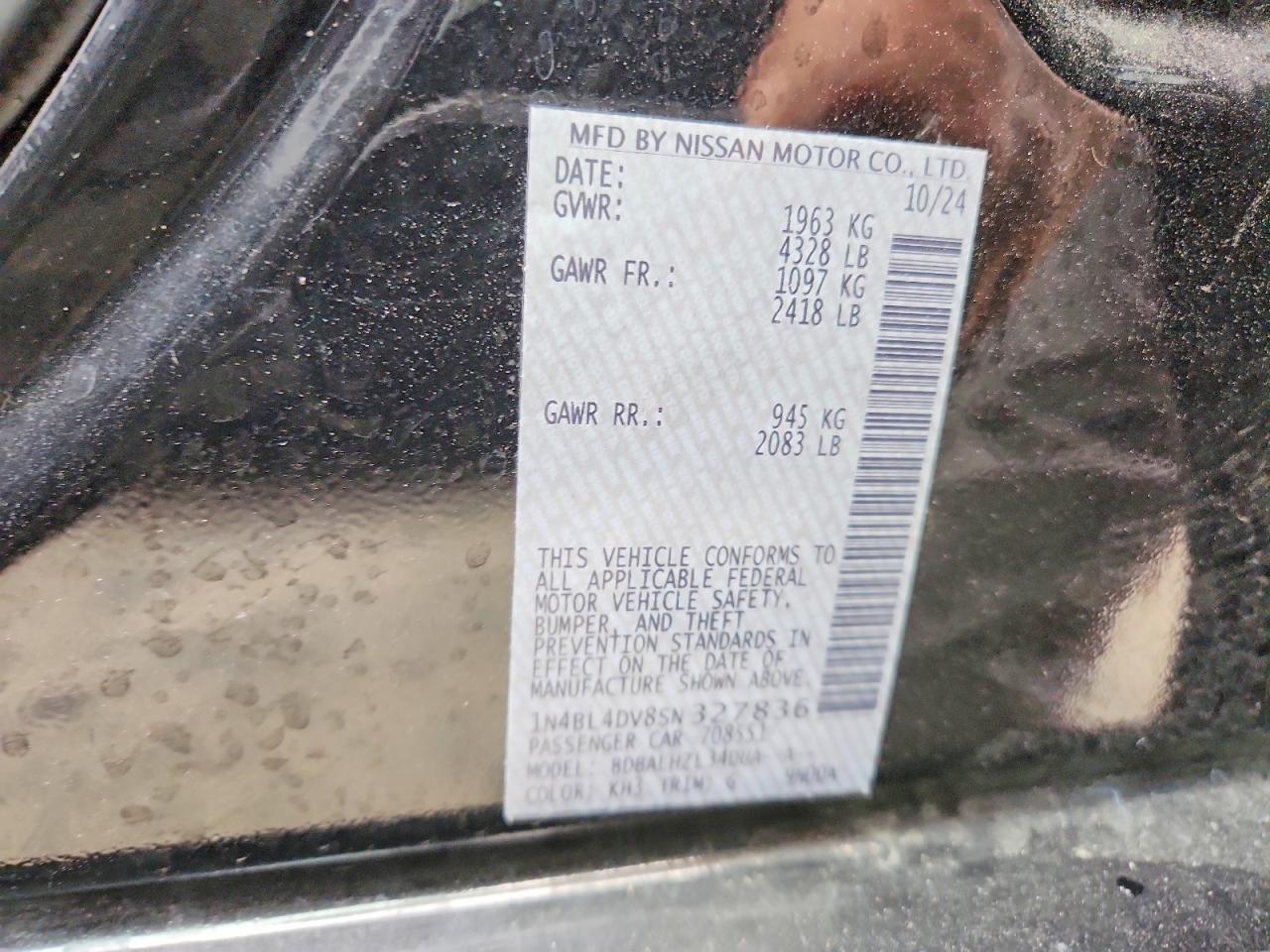2025 NISSAN ALTIMA SV photo 12