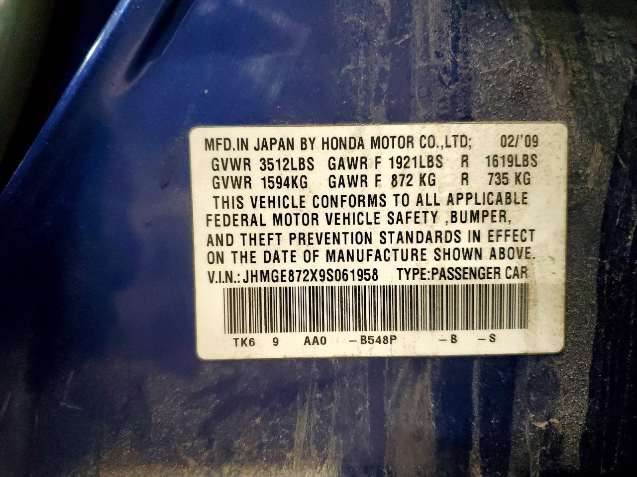 2009 HONDA FIT photo 23