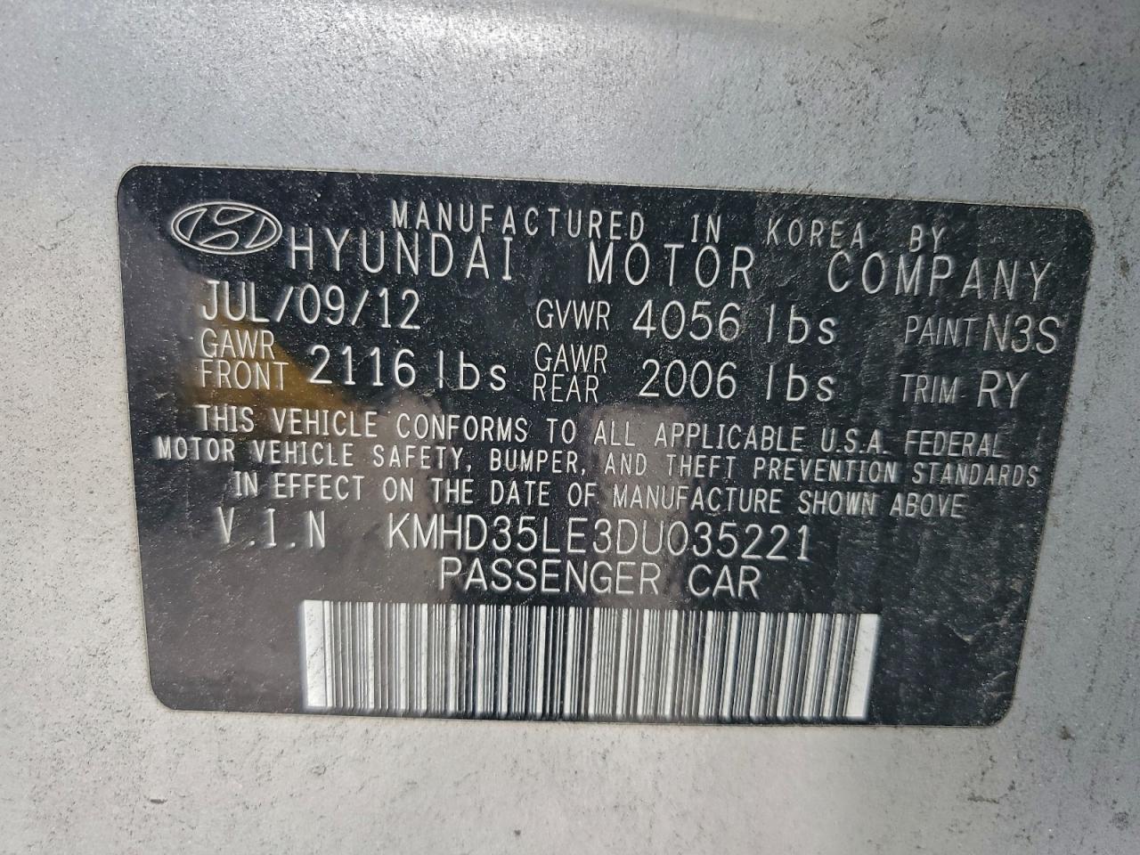 2013 HYUNDAI ELANTRA GT photo 13