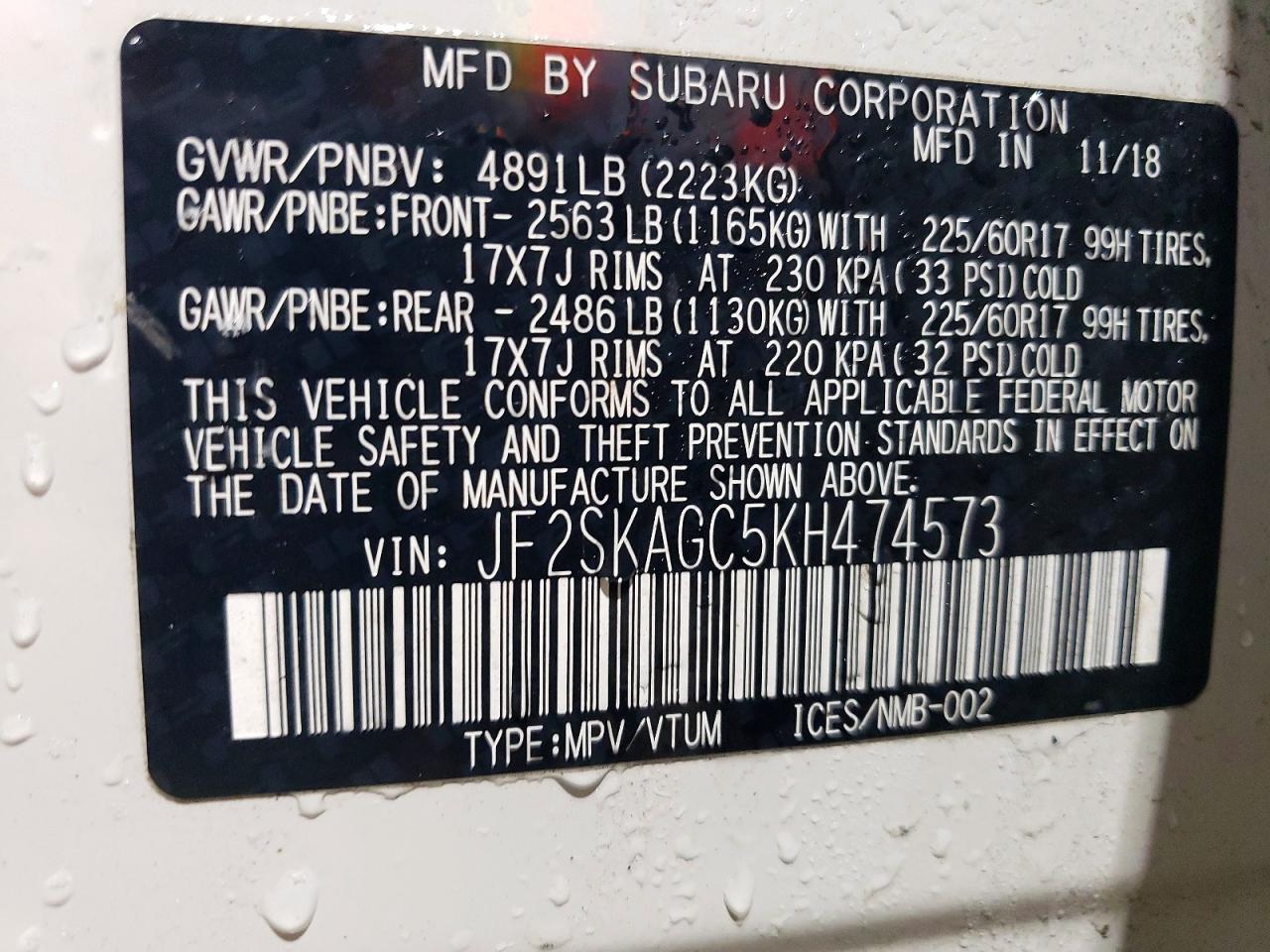 2019 SUBARU FORESTER PREMIUM photo 13