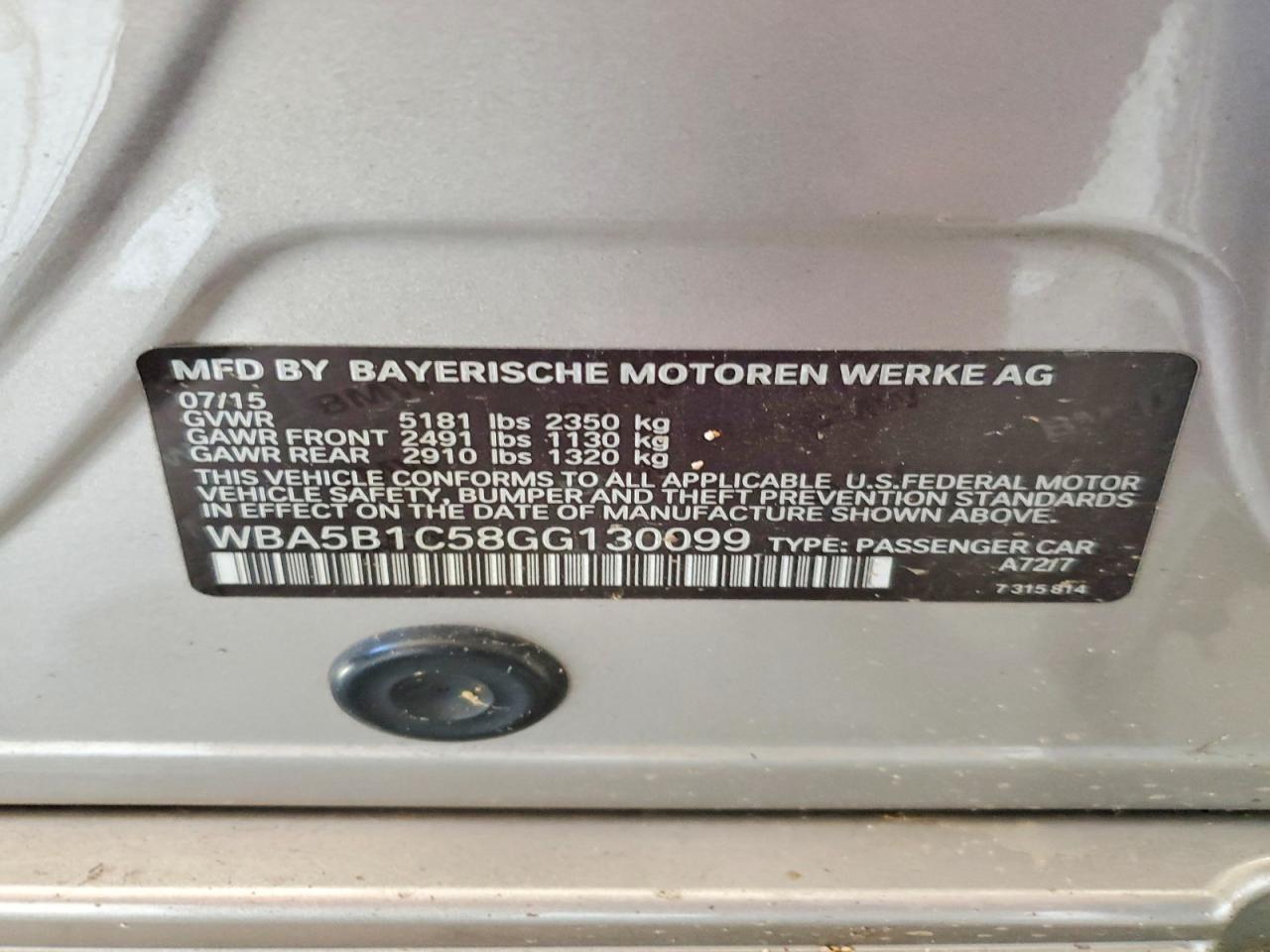 2016 BMW 535 I photo 12