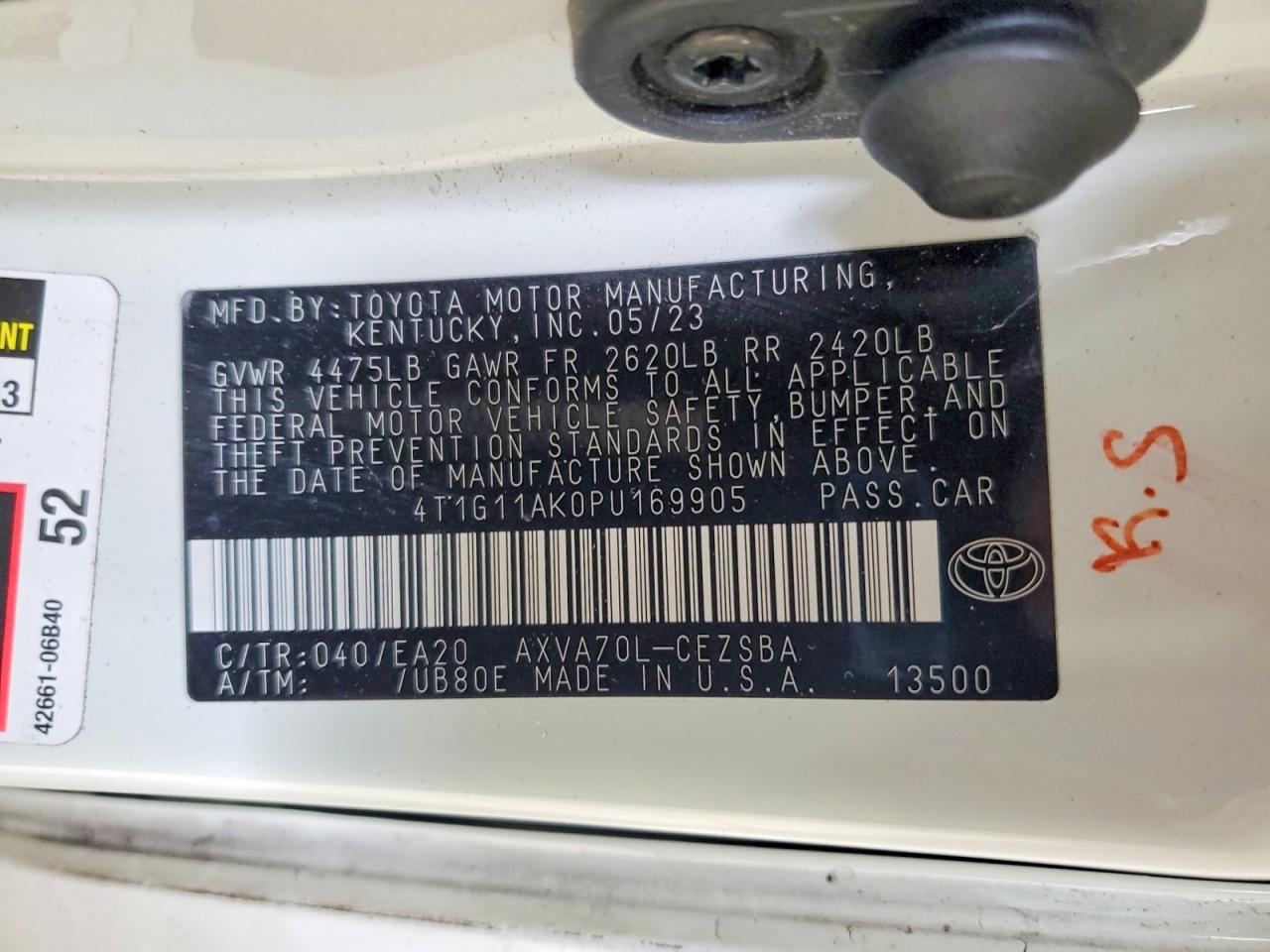2023 TOYOTA CAMRY SE NIGHT SHADE photo 13
