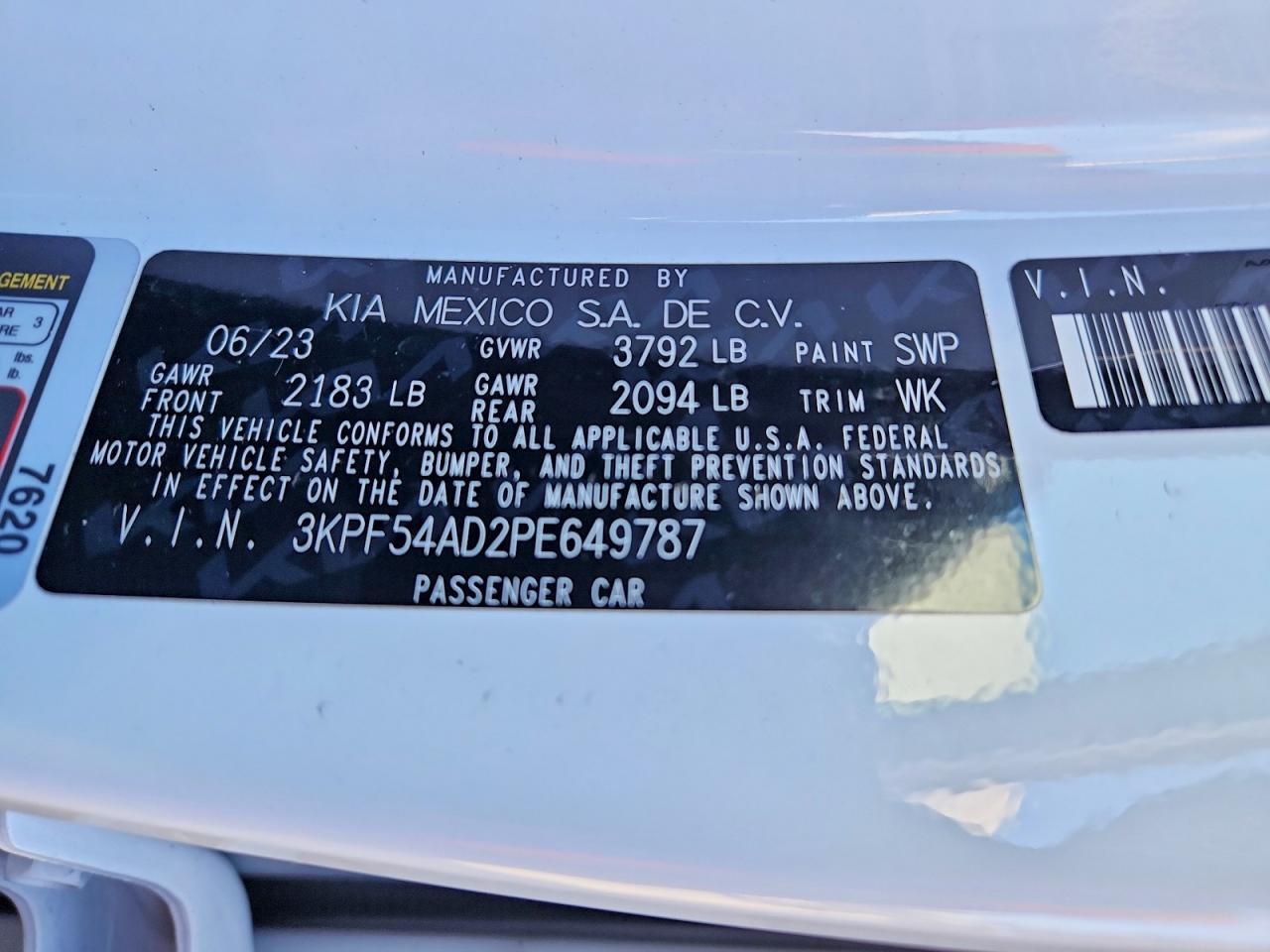 2023 KIA FORTE GT LINE photo 12