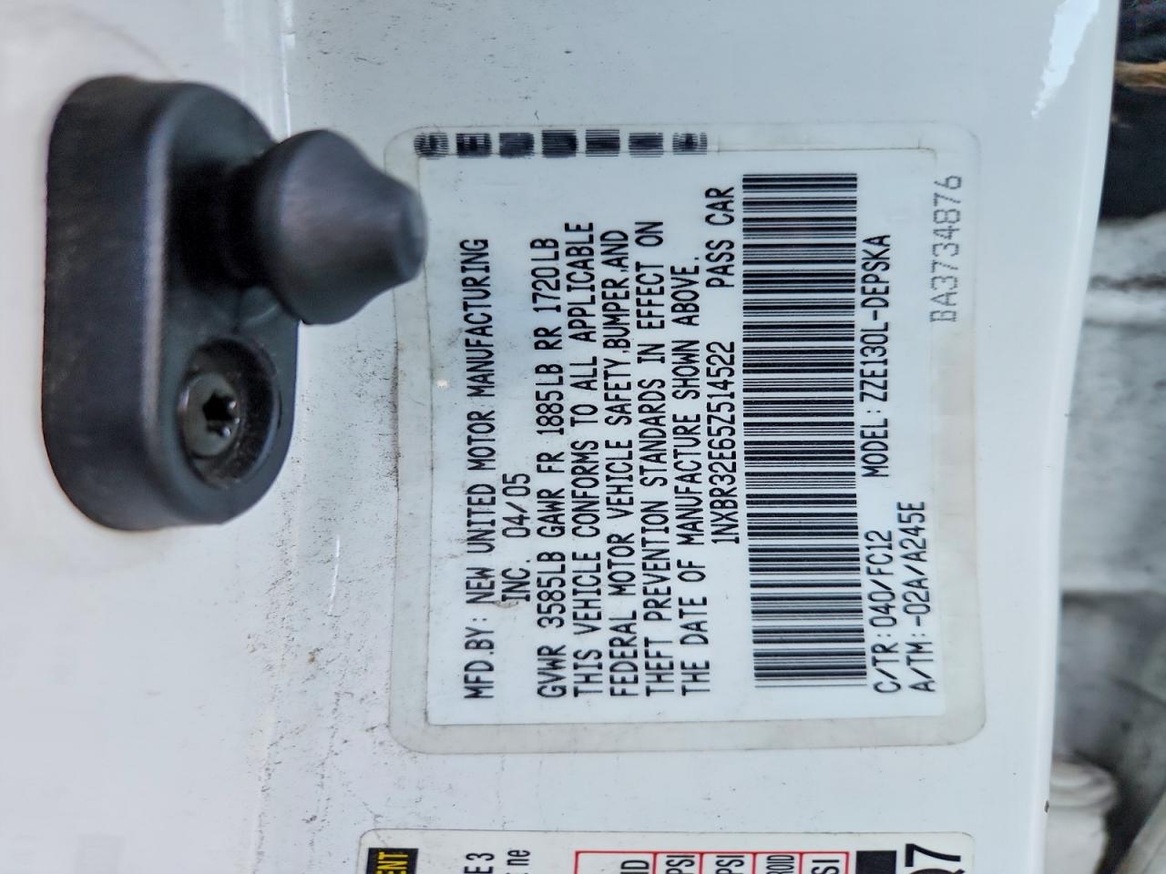 2005 TOYOTA COROLLA CE photo 12