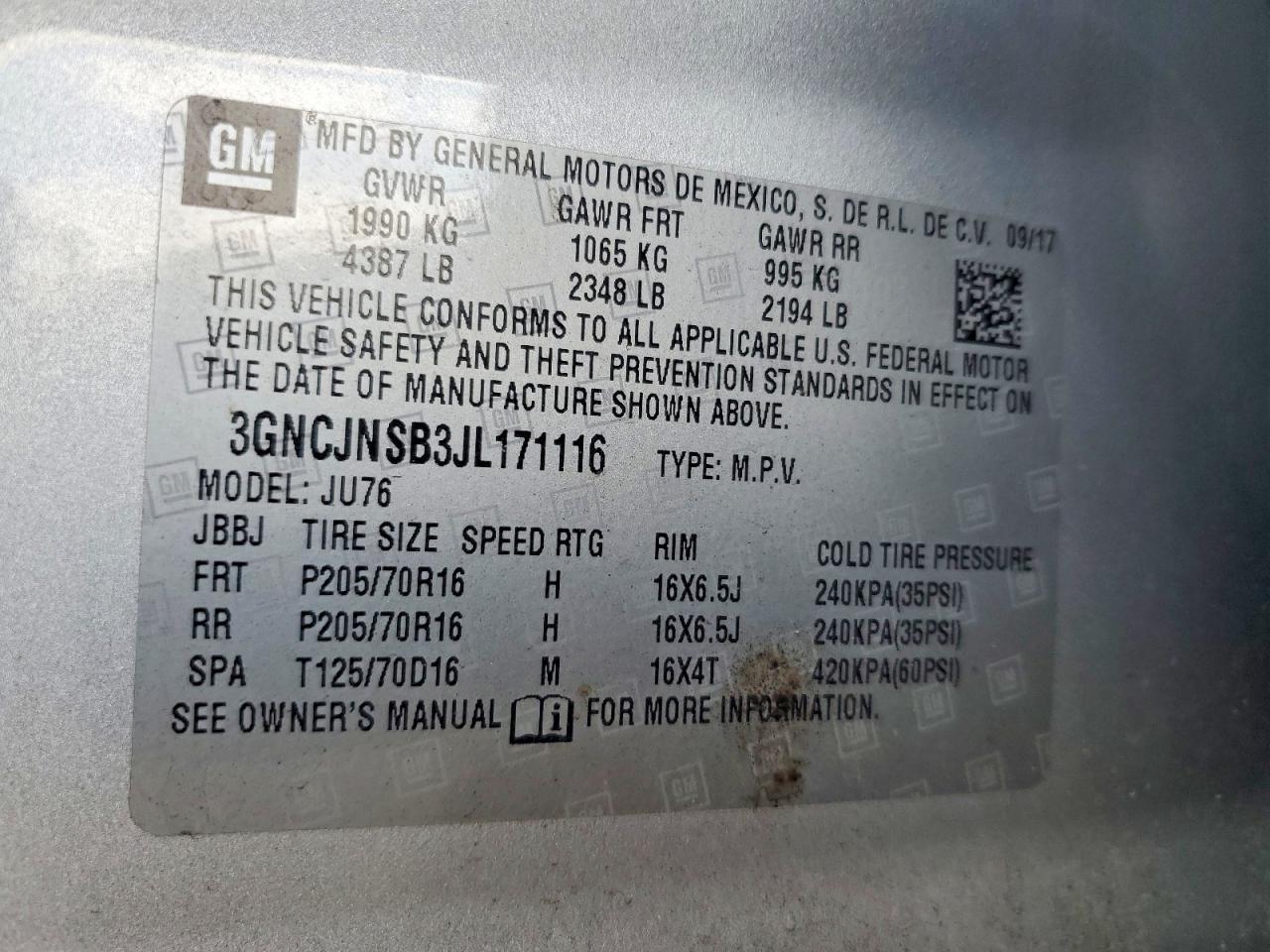 2018 CHEVROLET TRAX LS photo 13