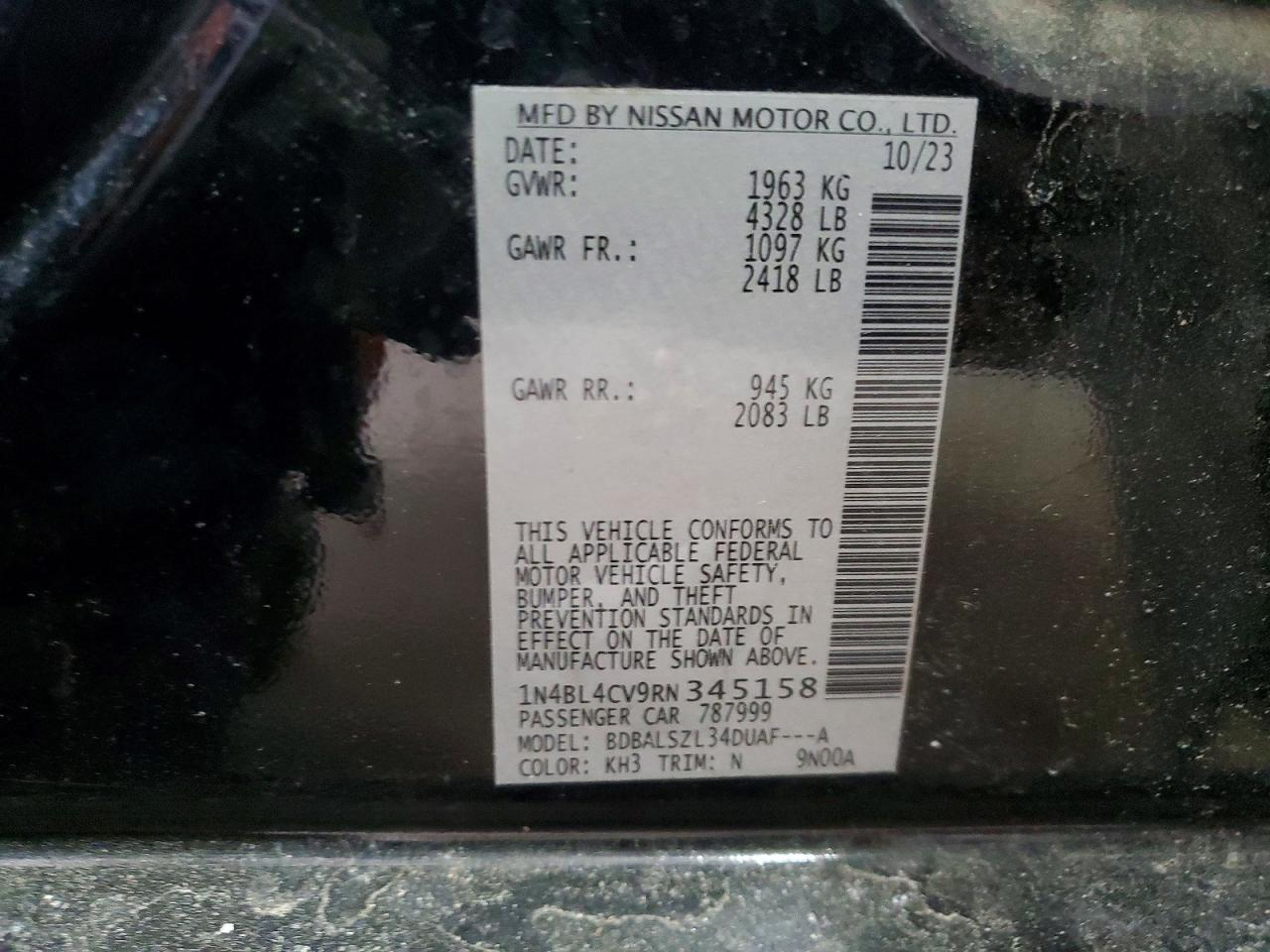 2024 NISSAN ALTIMA SR photo 13