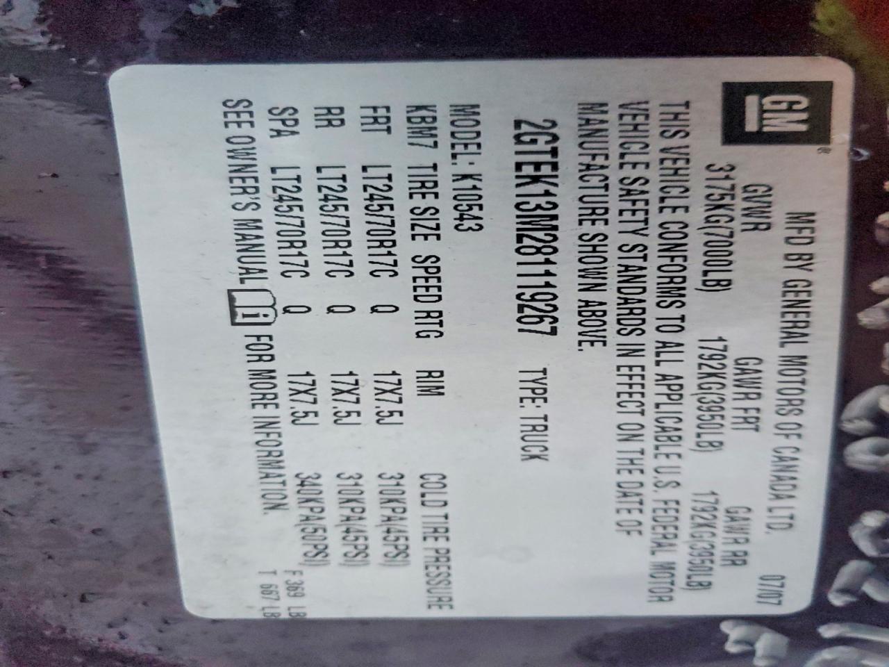 2008 GMC SIERRA K1500 photo 12
