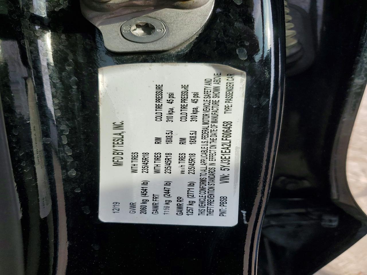 2020 TESLA MODEL 3 photo 25
