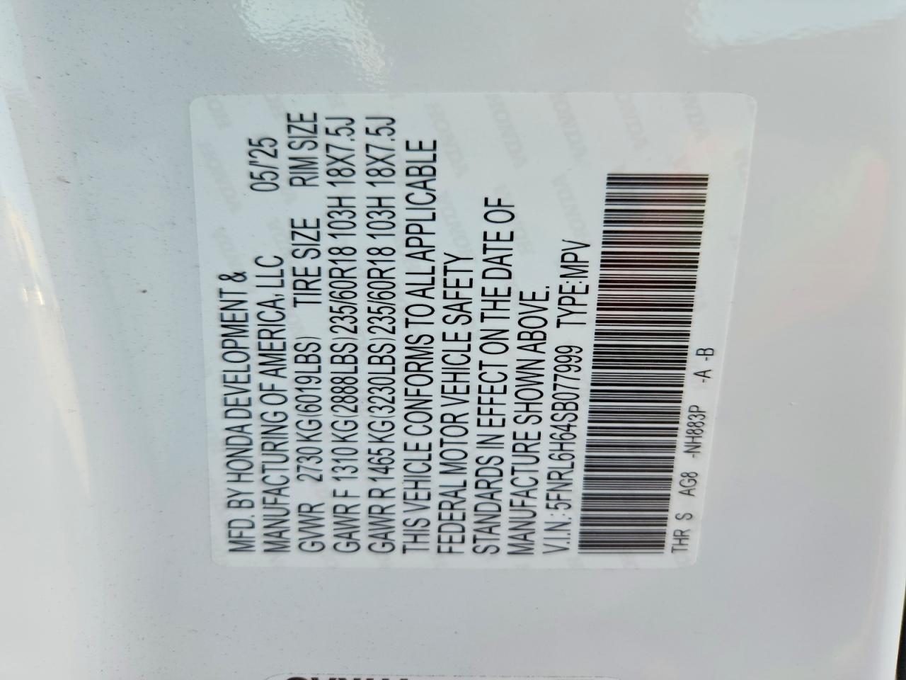 2025 HONDA ODYSSEY EXL photo 13