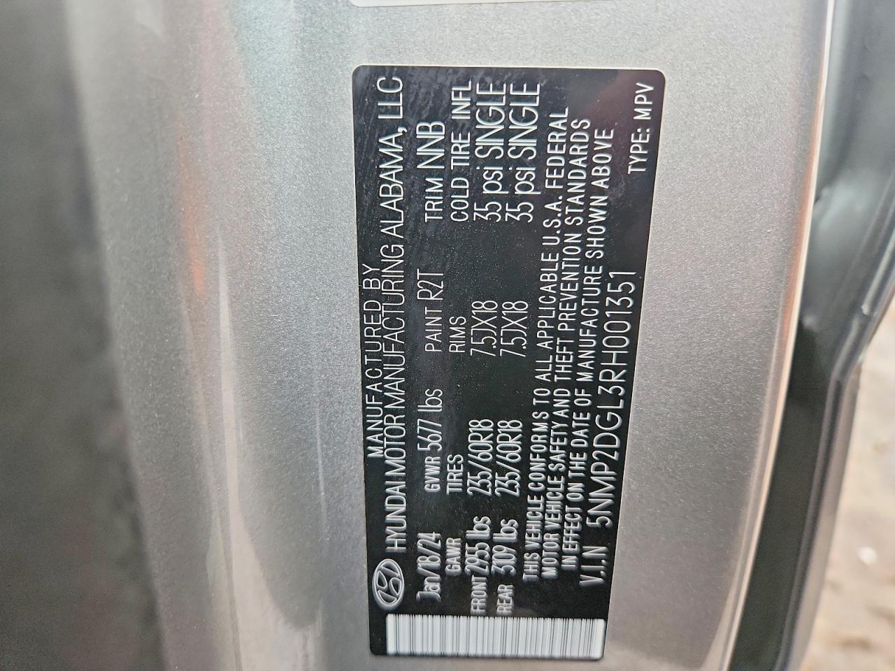 2024 HYUNDAI SANTA FE SEL photo 13