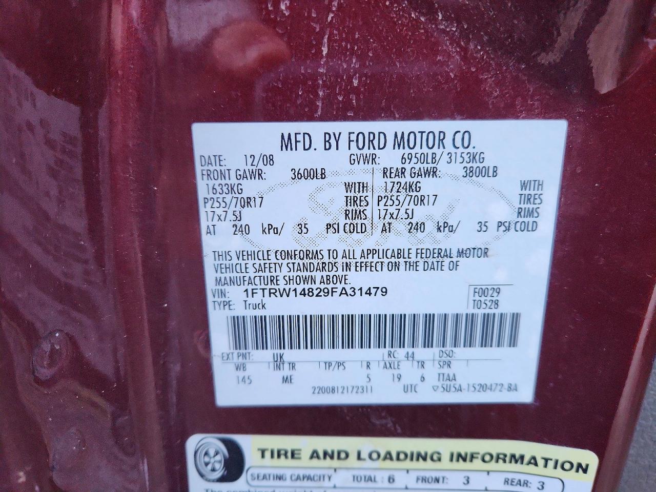 2009 FORD F150 SUPERCREW photo 12