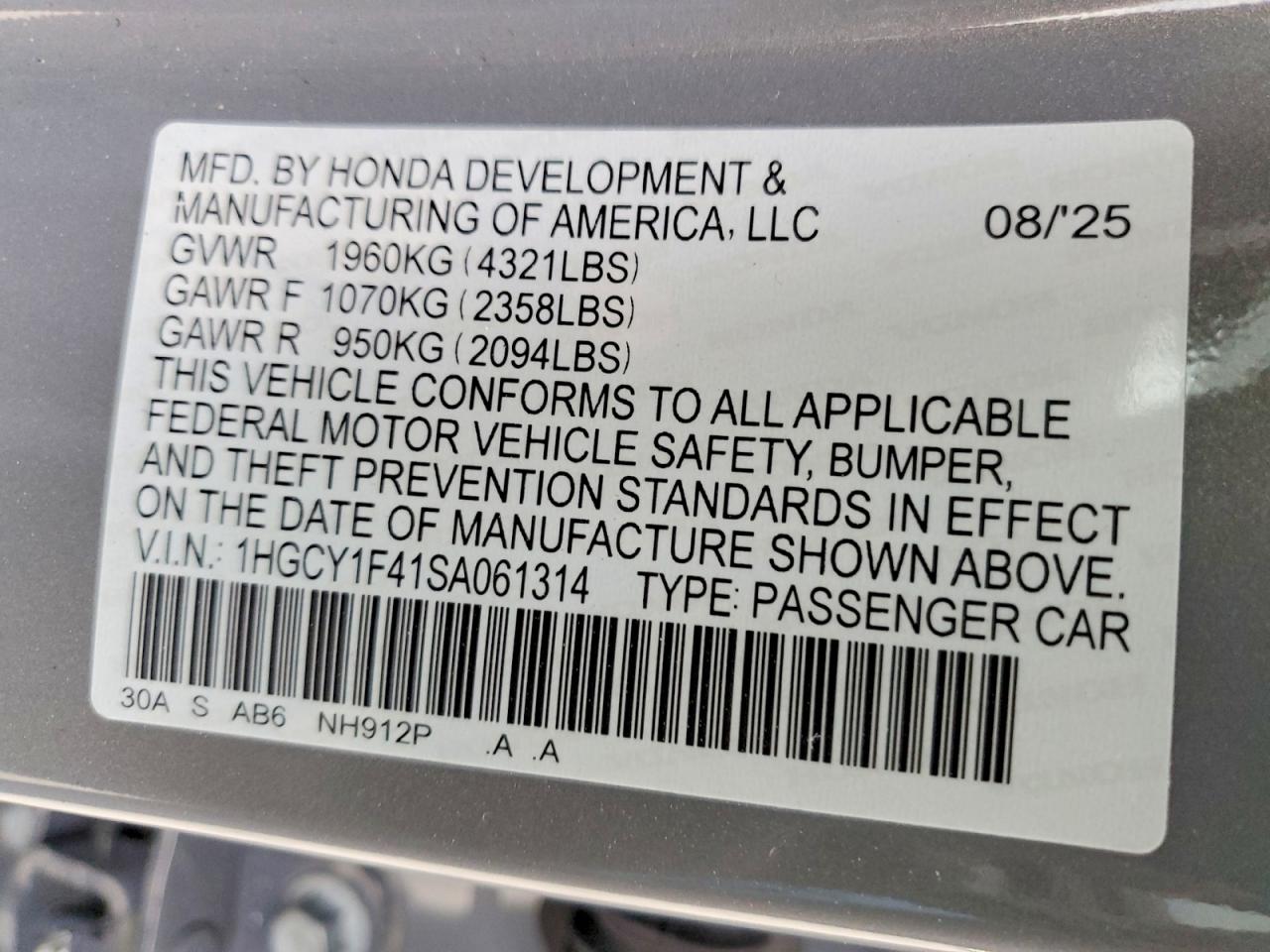 2025 HONDA ACCORD SE photo 12