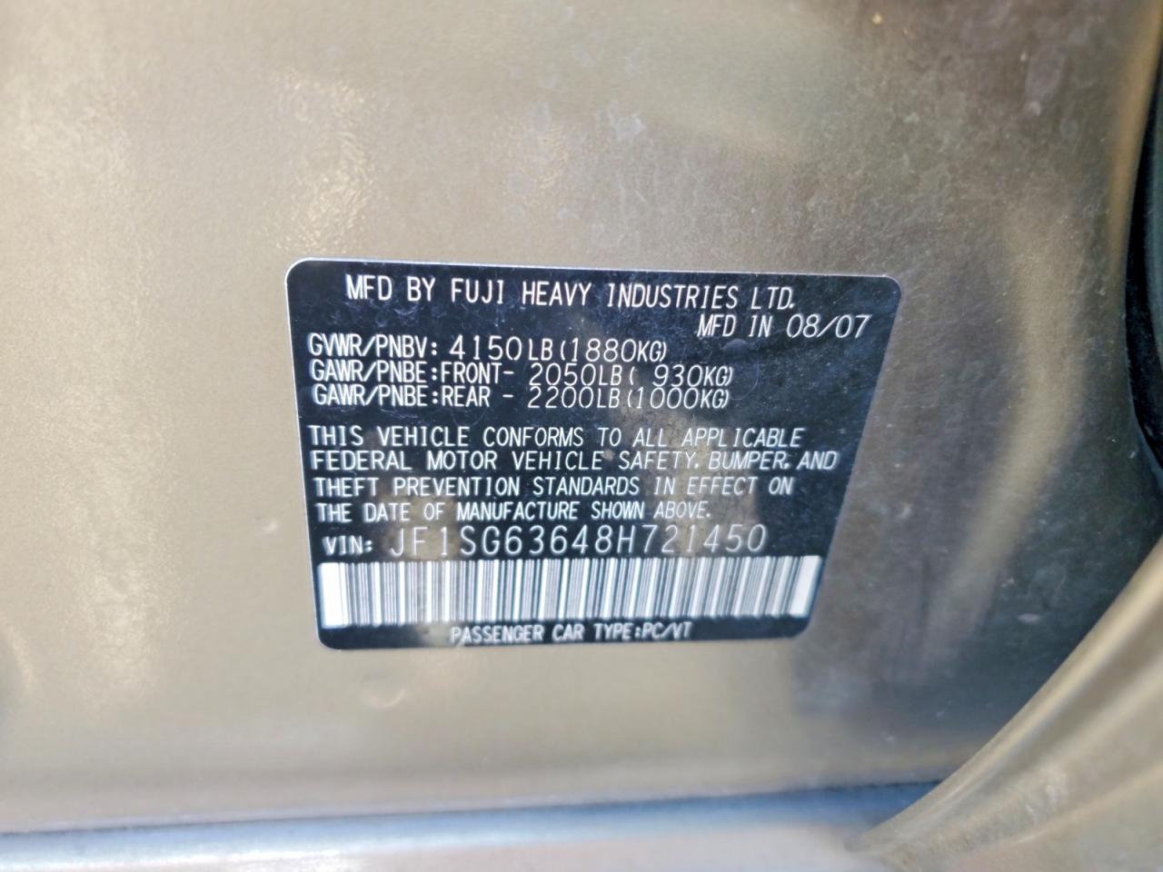 2008 SUBARU FORESTER 2.5X photo 13