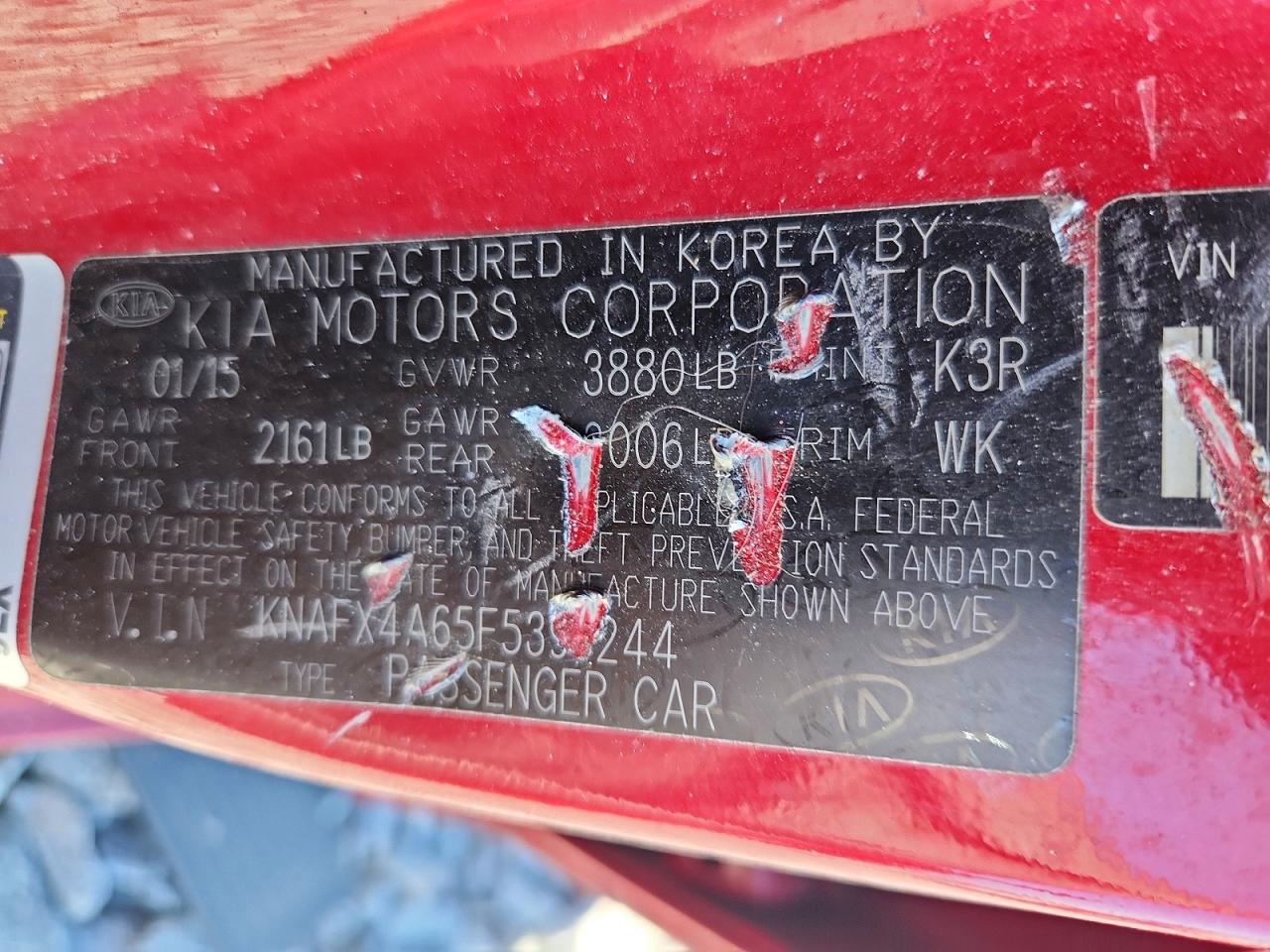 2015 KIA FORTE LX photo 12